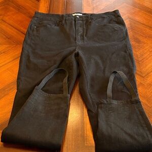 Good American Black Pants with Stirrup Design